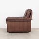 Fauteuil en cuir marron, design suisse, années 1970, fabrication : De Sede