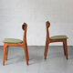 Set of 4 dining chairs by Schiønning & Elgaard with green seat