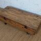 Rustic coffee table on wheels