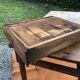 Antique cherry wood farm table with turned base with 2 drawers and 1 pull