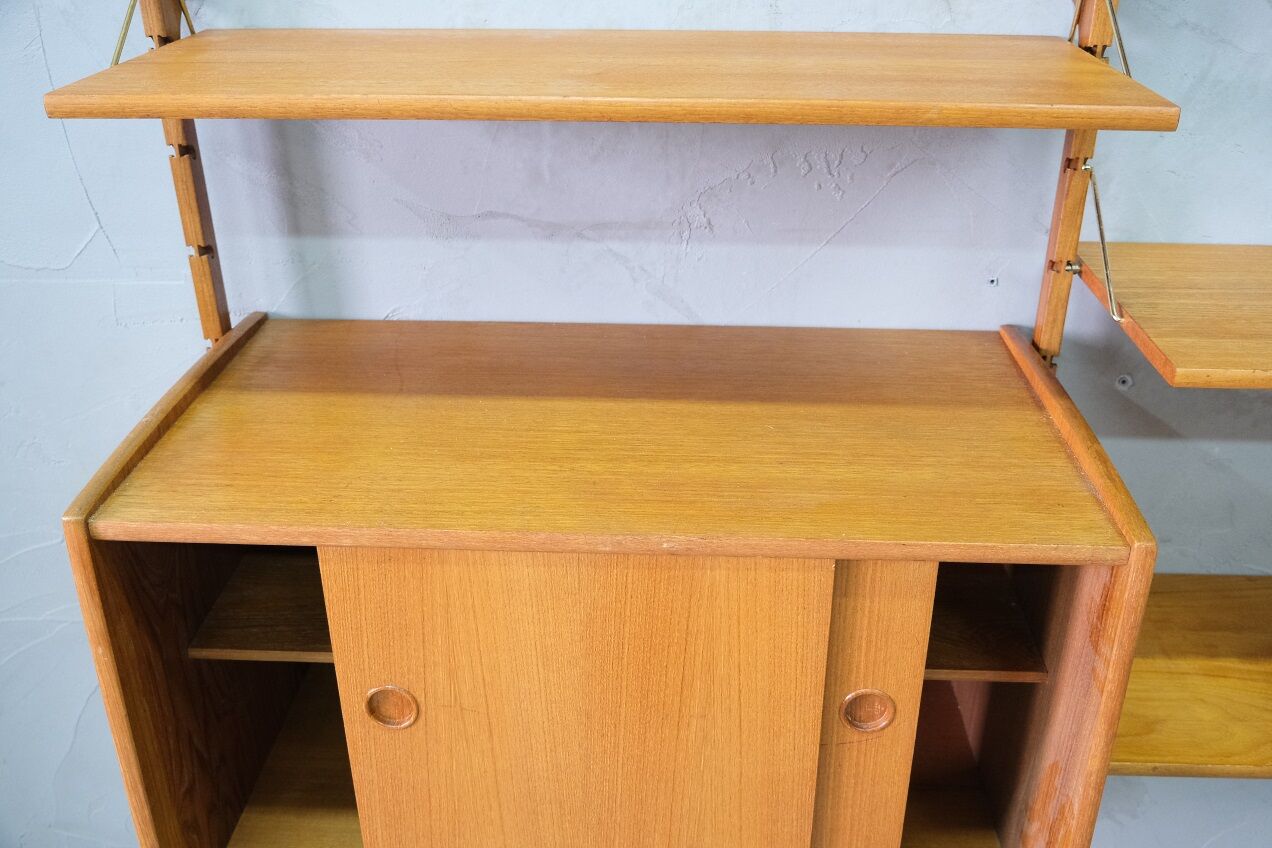 Mid-Century Modular Teak Wall Unit by John Texmon for Blindheim Mobelfabrik, Norway,  1960s