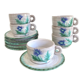 Tasses céramiques 70 chardons peints à la main