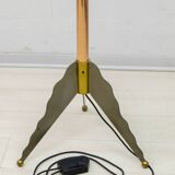 Relco Milano Modernist Italian Murano Glass and Brass Floor Lamp, 1980s