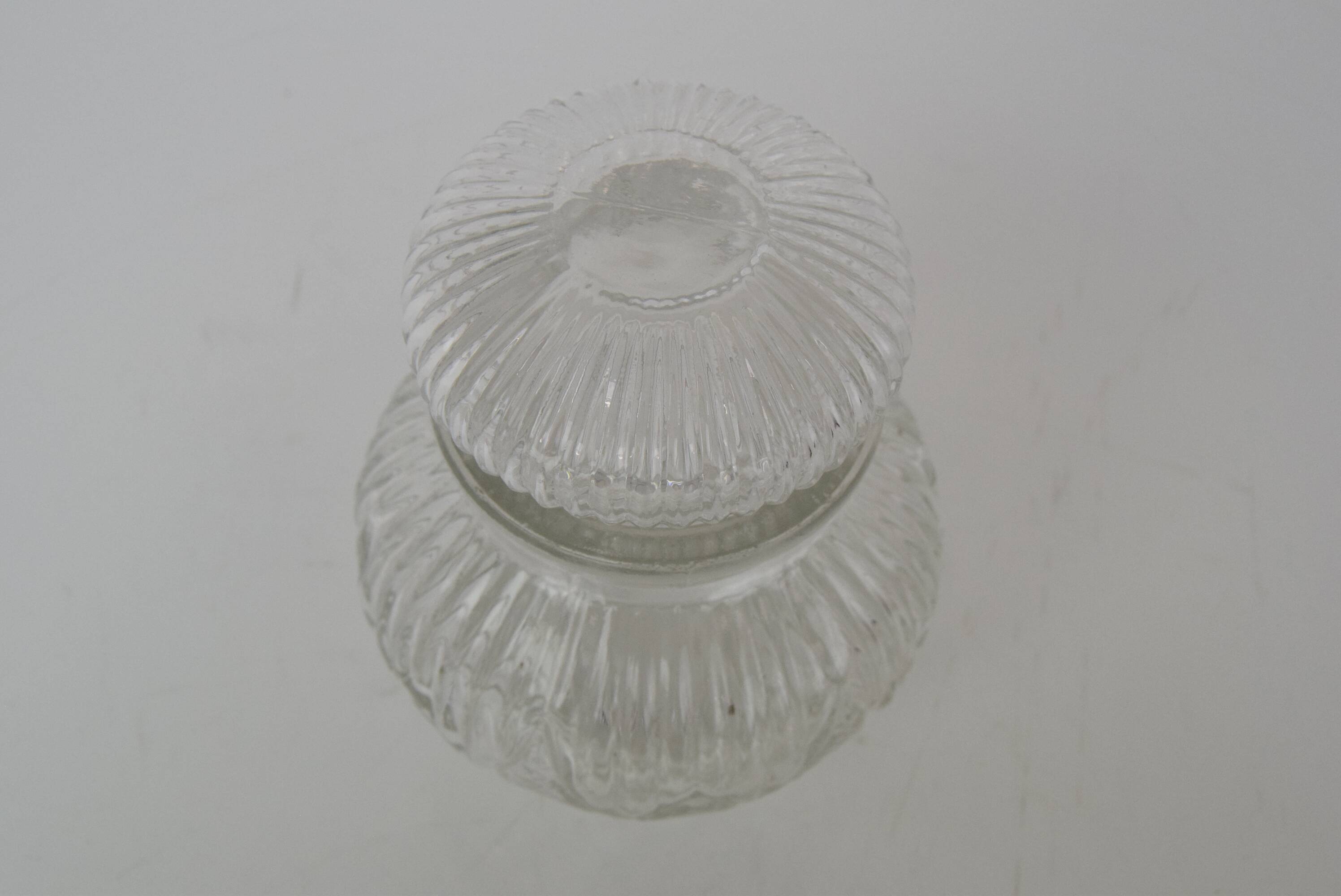 Mid-century Crystal Glass Can,1950's.