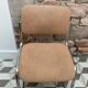 Office chair sled chrome and tweed