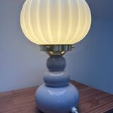 White globe table lamp