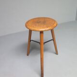 High Beech Stool, Denmark, 1960s