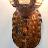 Pair of Copper and Murano Glass Appliques / Wall Lights, Italy