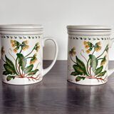 Pair of vintage infusion mugs.