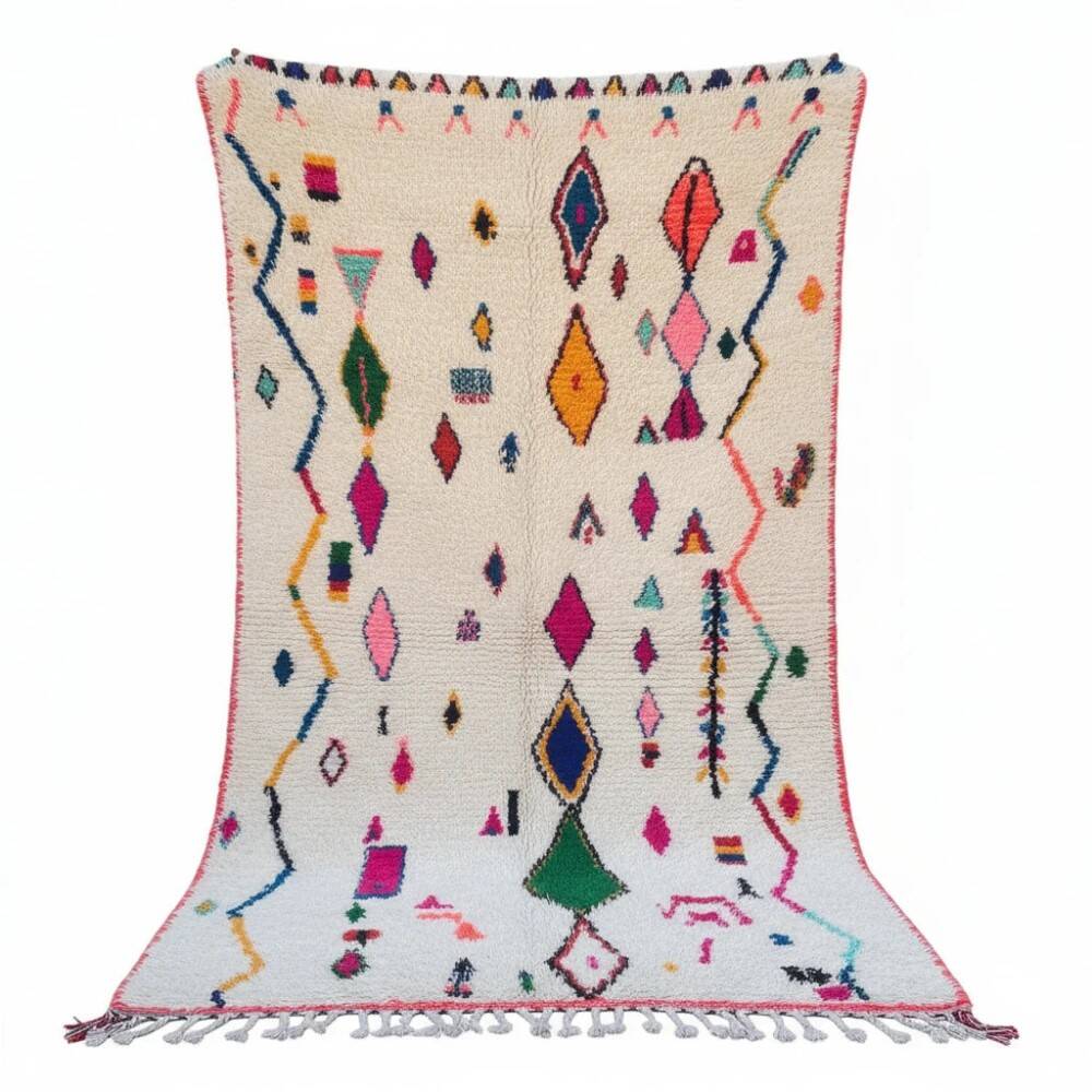 Colourful Moroccan rug in Azilal style