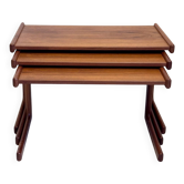 Tables gigognes danoises vintage en teck