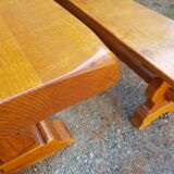 Monastery table with 4 chairs and 1 bench