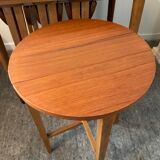 Scandinavian set by Poul Hundevad table and 4 folding teak stools