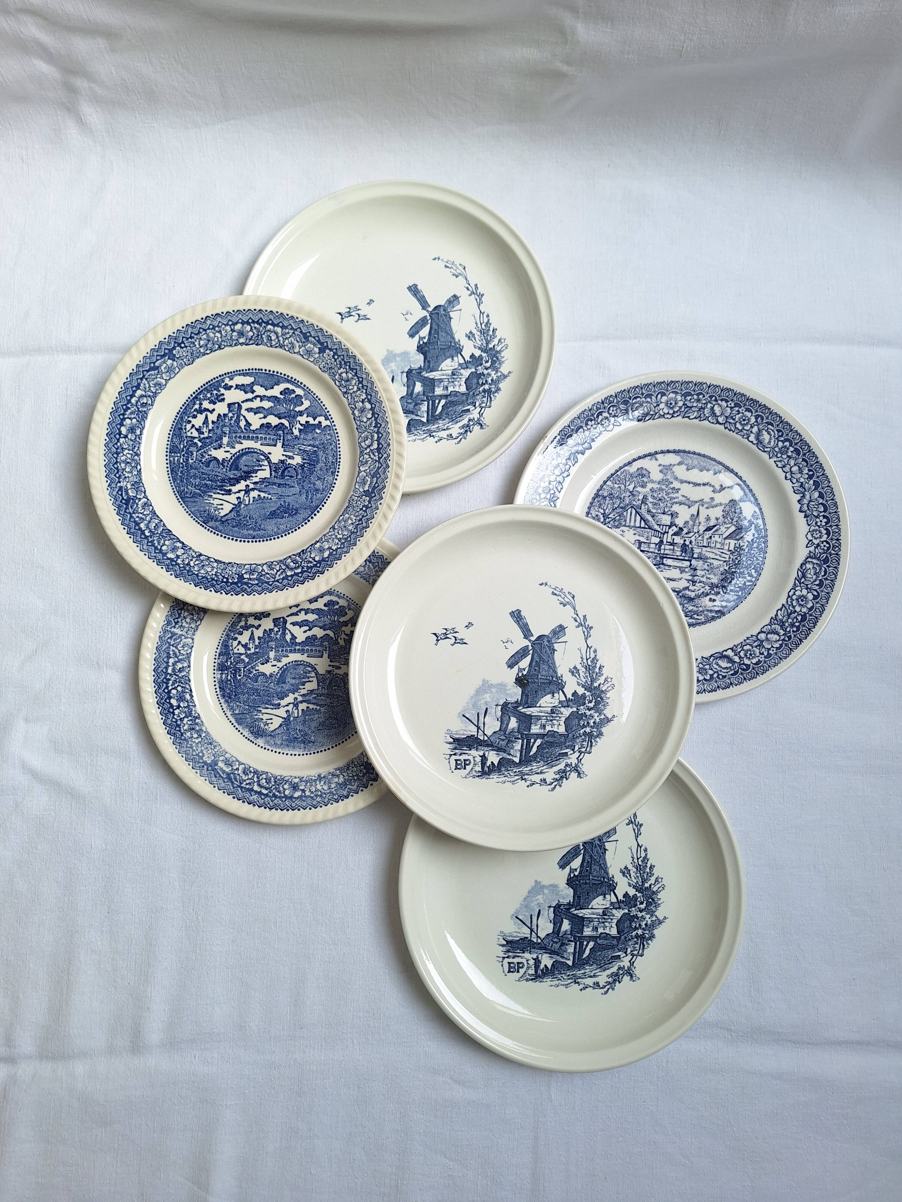 Blue dinner plates, 1970