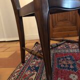 Chaises en merisier et paille