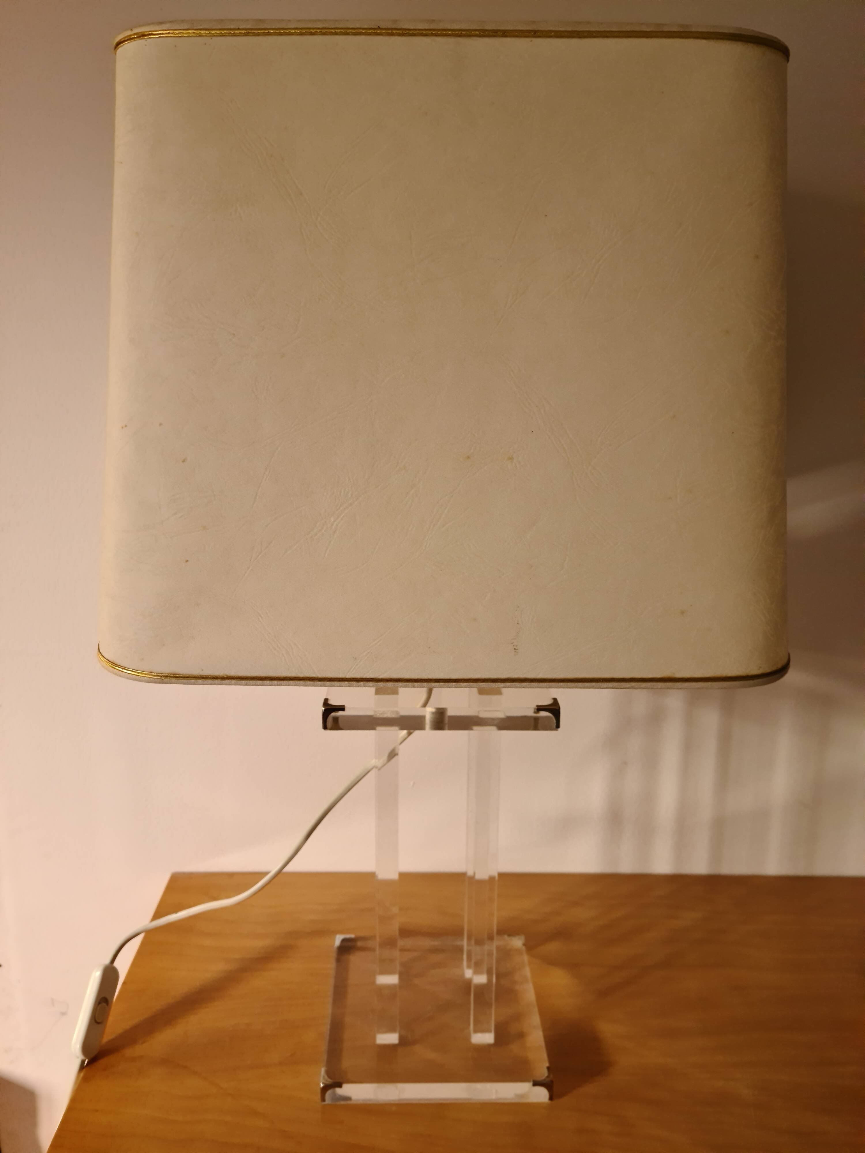 70's plexiglass lamp by David Lange