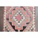 1970s Turkish Oushak Handmade Wool Cotton Pink Runner Rug 93x358