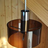 Smoked plexiglass chandelier 1970s