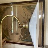 lampe italienne en laiton et opaline bras coulissant 67cm
