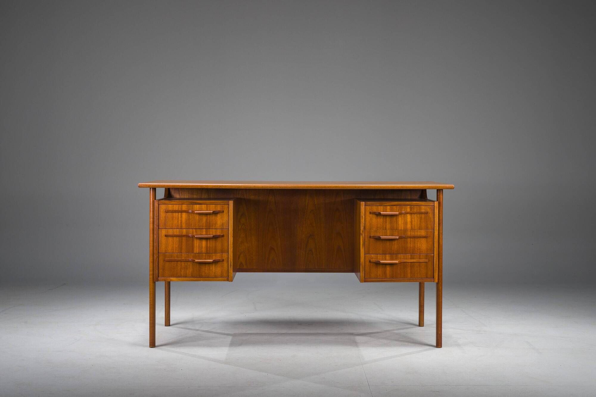 Danish Teak Boomerang Desk by Imha Mobelfabrik, 1970s