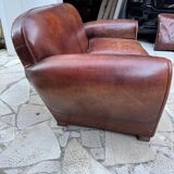 Ensemble Club authentique années 50 – Canapé + 2 fauteuils en cuir