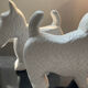 Pair of Scottish vintage bookends in glazed ceramic