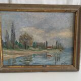 Old painting Riverside.