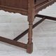 1960s, Danish bench, dark solid oak wood, plywood.