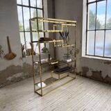 Brass shelf 1970 Belgo Chrom regency