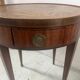 Louis XVI style marquetry pedestal table with removable top, 20th century
