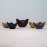 Mid-Century Modern Set of 5 Bowls Rörstrand Gunnar Nylund, Sweden, 1950s