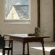 Modern French rectangular dining table in solid pine, handmade, 1900s.