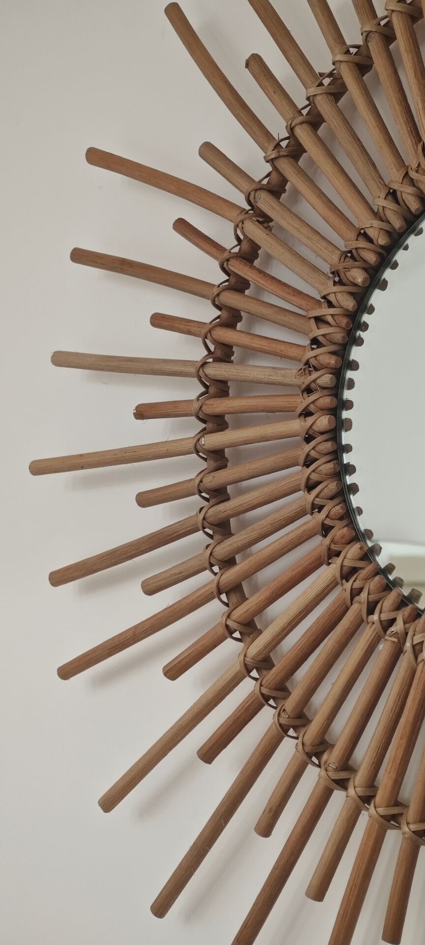 Rattan sun mirror 1970