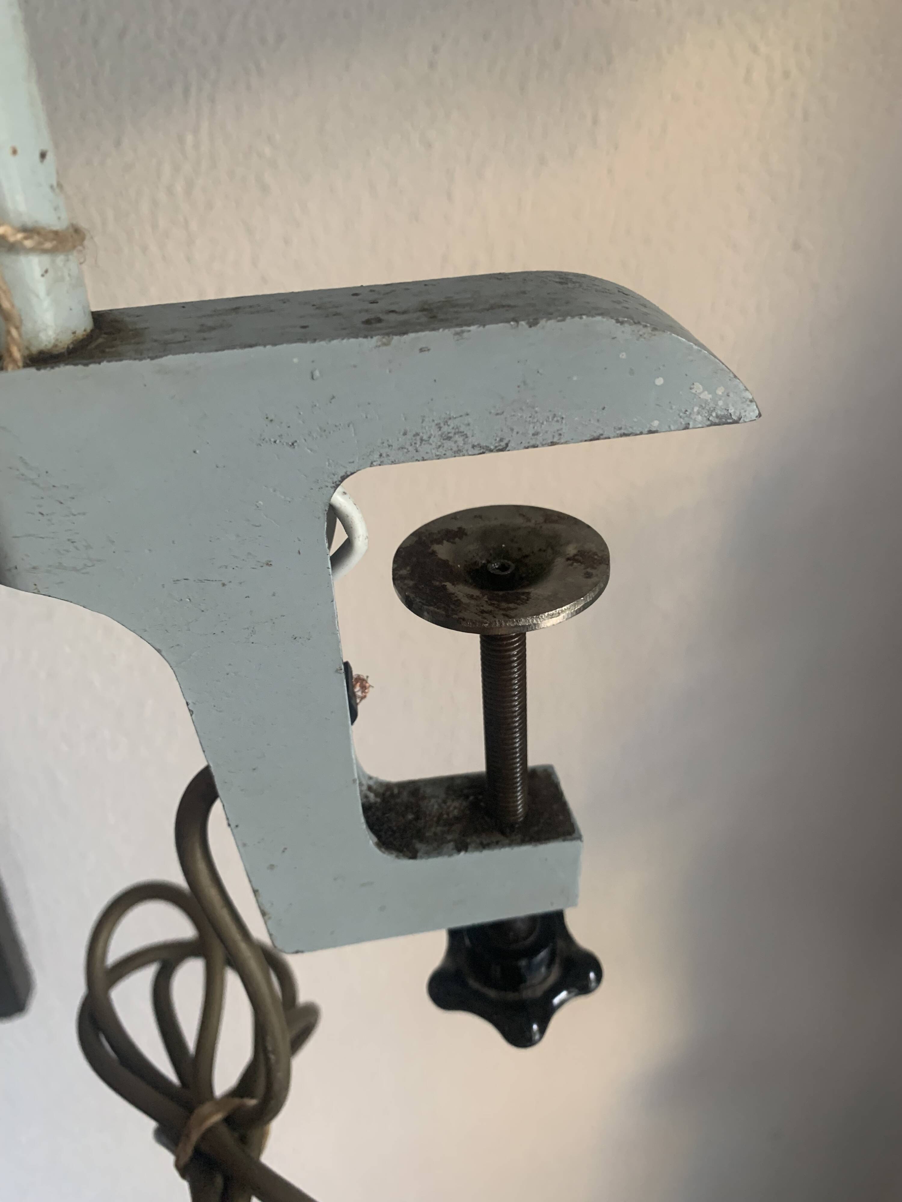 Vintage 1950s industrial reading lamp Jumo GS2 mouse - 70 cm