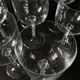 set of 8 genuine crystal wine glasses with Venetian beads