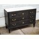 Commode 3 tiroirs Louis XVI dessus marbre blanc