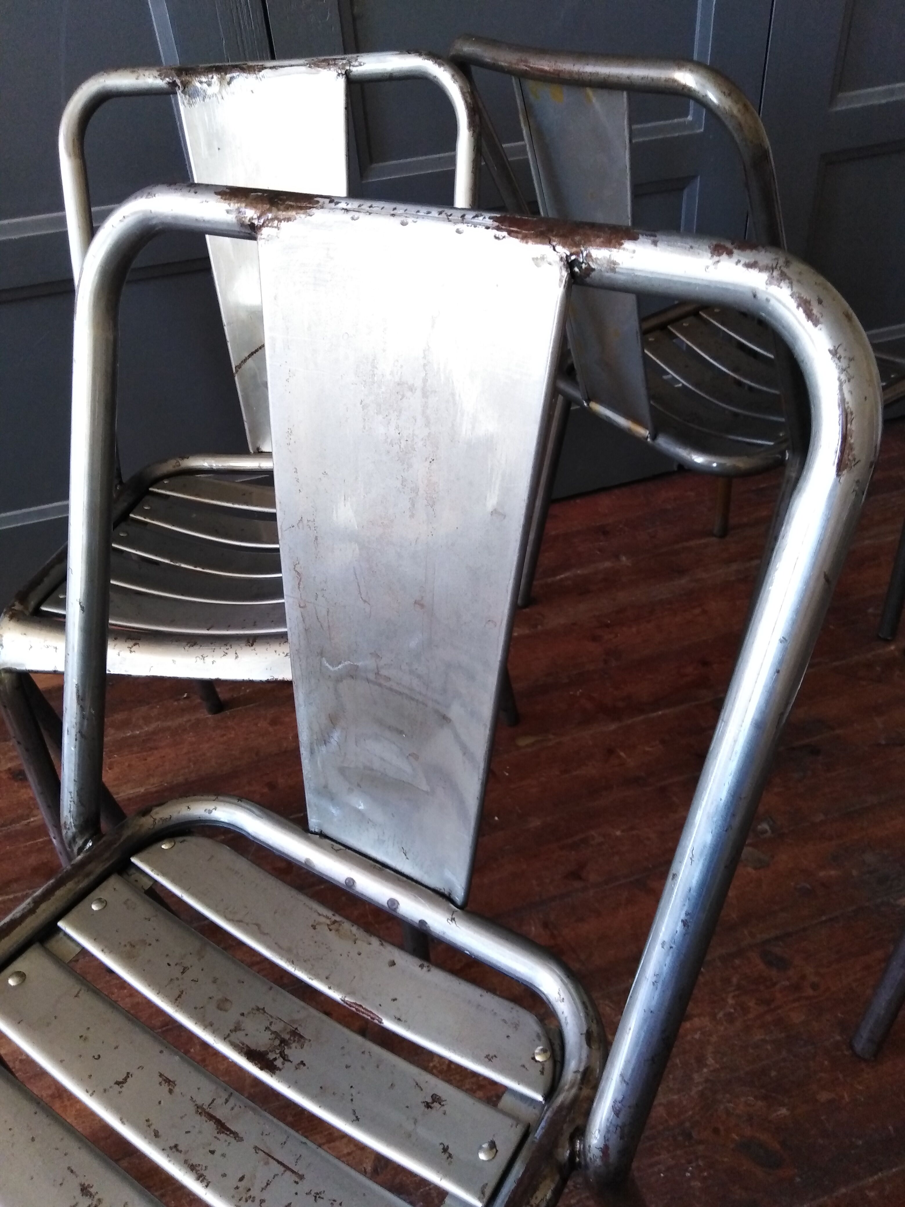 6 Tolix bistro chairs