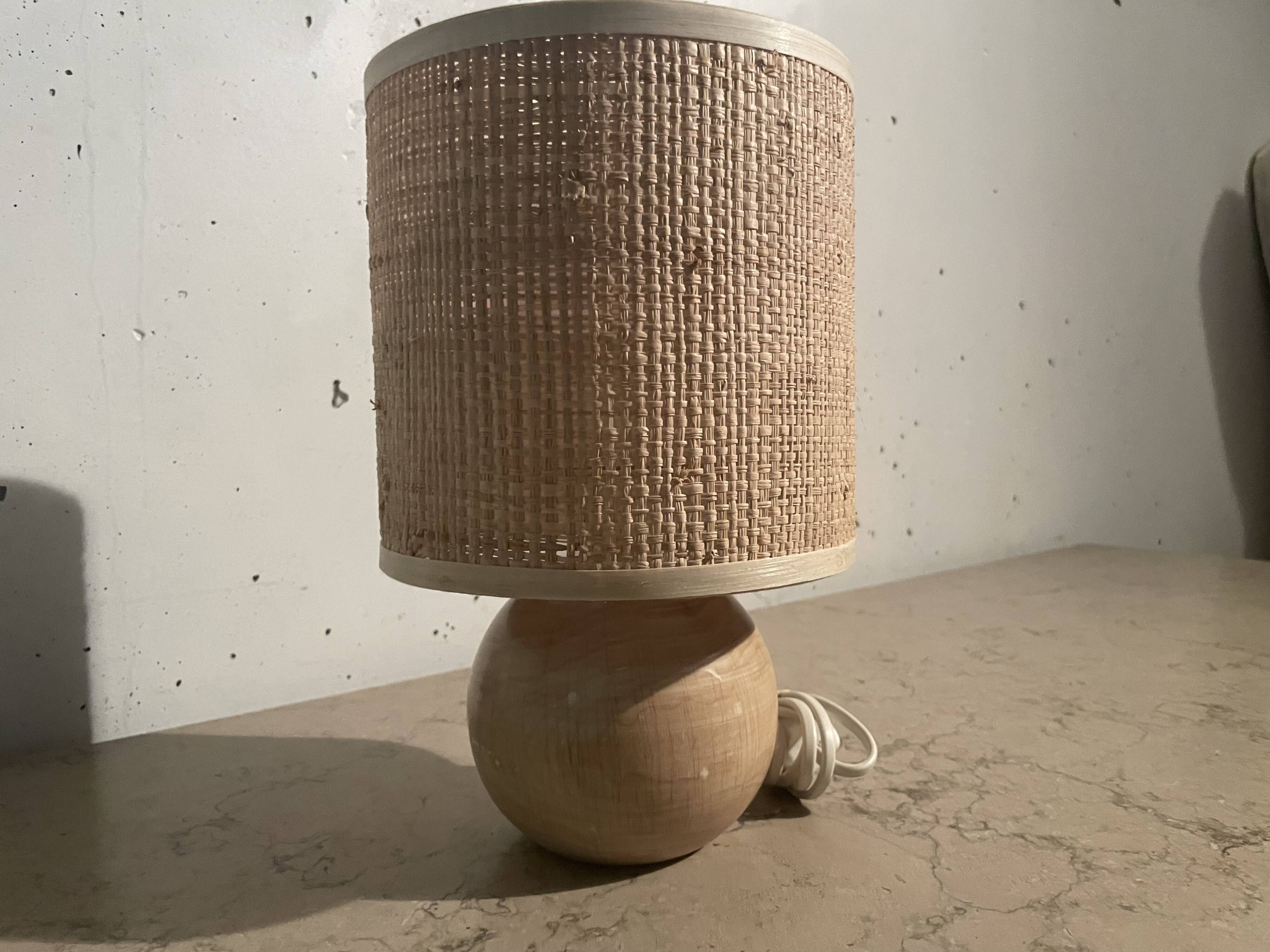 Wooden ball lamp