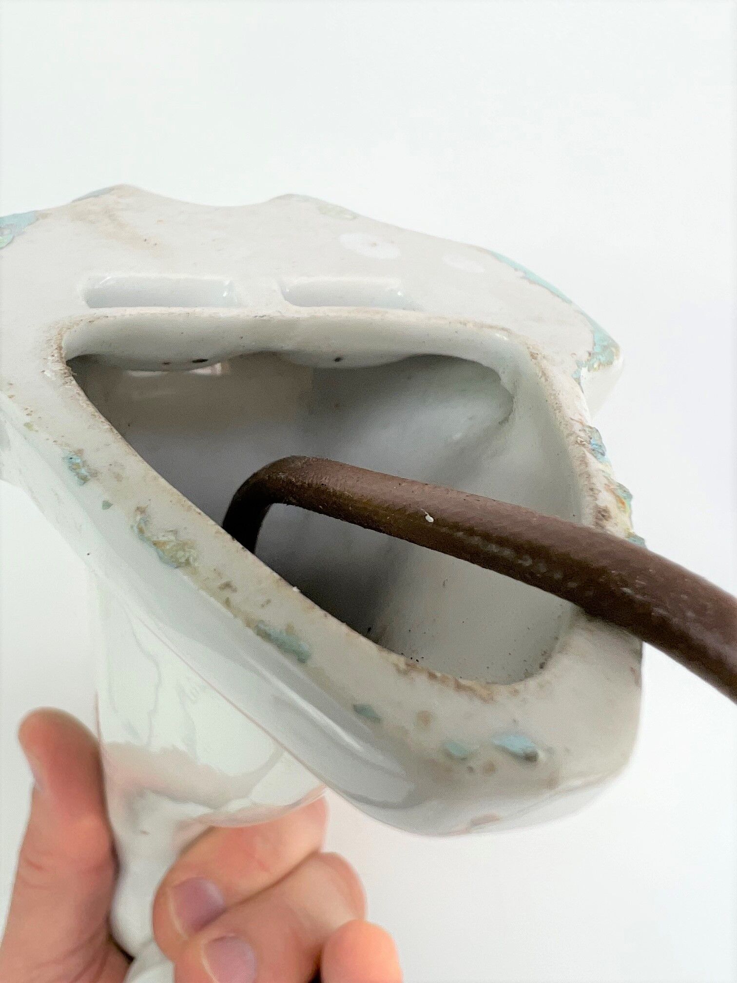 Wall lamp 1930 1940 opaline and porcelain of sarreguemines