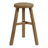 Gong - Antique Chinese pine stool, round seat no. 7