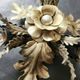 Vintage Florentine floral hand-forged silver-plated 3-light flush mount from Banci Firenze, Italy, Florence 1960s, set of 5