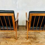 Pair of Thonet Boomerang armchairs designed by Antonin Suman
