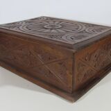 Carved wooden box
