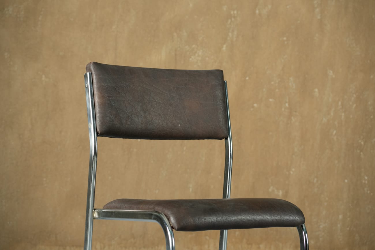 Mid-century Gastone Rinaldi metal chair, Italy 1970s