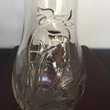 Art Deco stylized flowers carafe with its cap