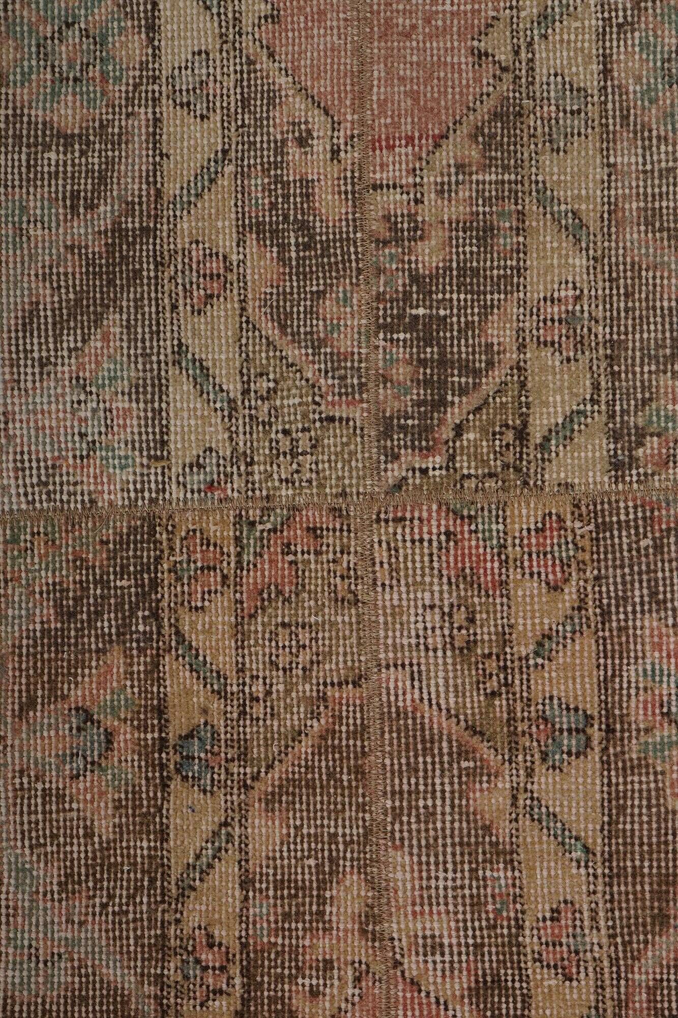 Vintage Turkish hallway rug 55x733 cm