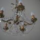 Bronze chandelier with crystal pendants – 5 lights