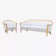 Vintage Scandinavian 3-seater sofa in walnut, Bertil Fridhagen, stamped Bröderna Anderssons.