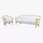 Vintage Scandinavian 3-seater sofa in walnut, Bertil Fridhagen, stamped Bröderna Anderssons.