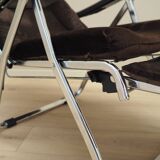 Fauteuil en velours marron, design danois, années 1970, production : Danemark